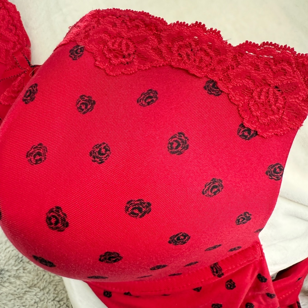 Red off cherry Color Bra - Picture 3 of 7